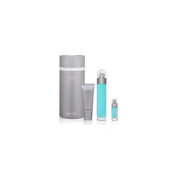 360 Men (Canister Set) 3.4Oz Edt+3.0Oz Gel+Mini