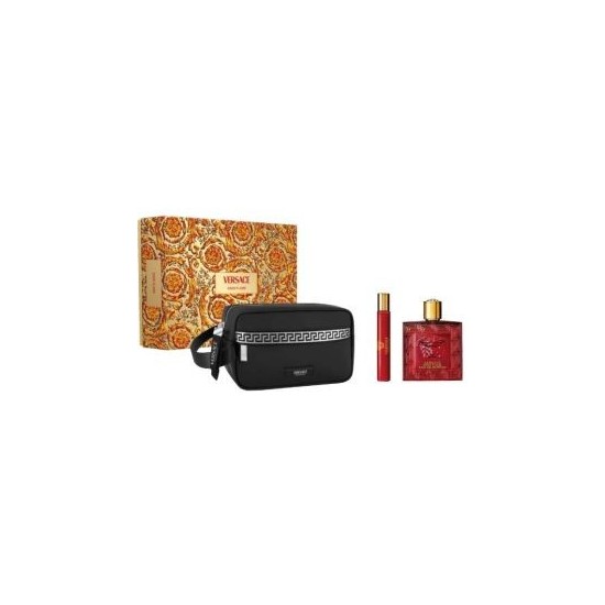 Eros Flame Men 3.4Oz Edp+10Ml Mini+Bag Versace
