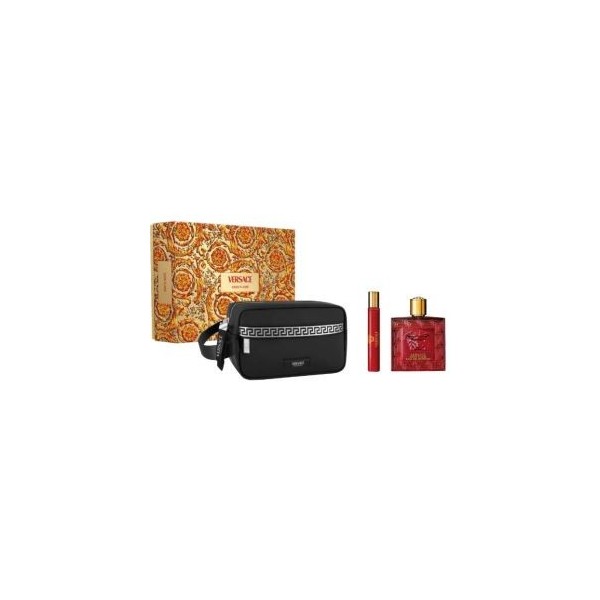 Eros Flame Men 3.4Oz Edp+10Ml Mini+Bag Versace