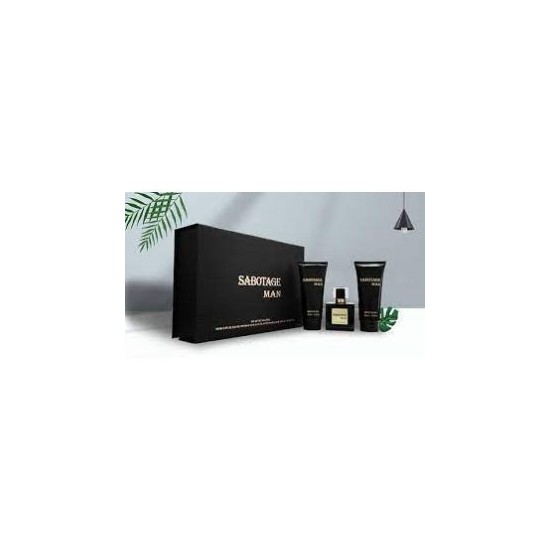 Sabotage Man Set 3.4Oz Eau De Parfum+5.0Oz After Shave+5.0Oz Shower