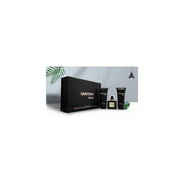 Sabotage Man Set 3.4Oz Eau De Parfum+5.0Oz After Shave+5.0Oz Shower