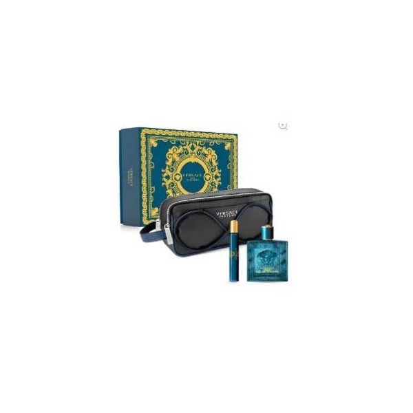 Versace Eros Men 3.4Oz Edp + 10Ml Mini + Bag