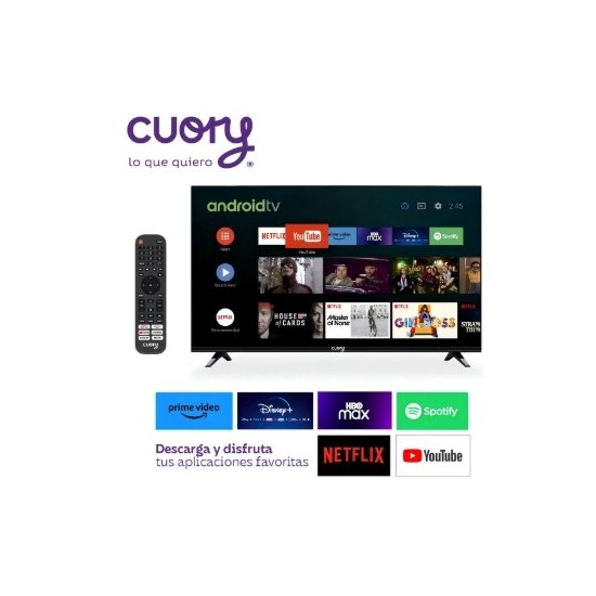 Smart TV 32" Cuory DLED HD Android Bluetooth Netflix Disney+