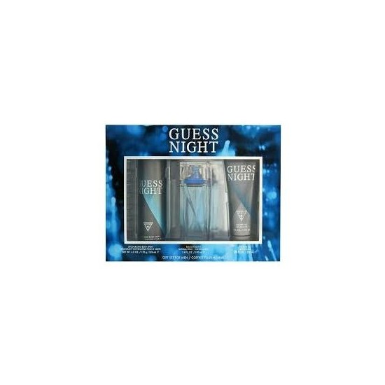 Guess Night Gift Set 3.4Oz Edt + 6.0Oz Deo + 6.7Oz Shower Gel