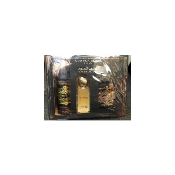 Lattafa Badee Glory 3.4Oz Edp+200Ml Deo+50Ml Hairmist