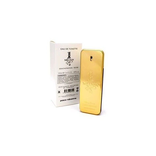 Tester One Million By Paco Robanne 3.4Oz Eau De Toilette For Men