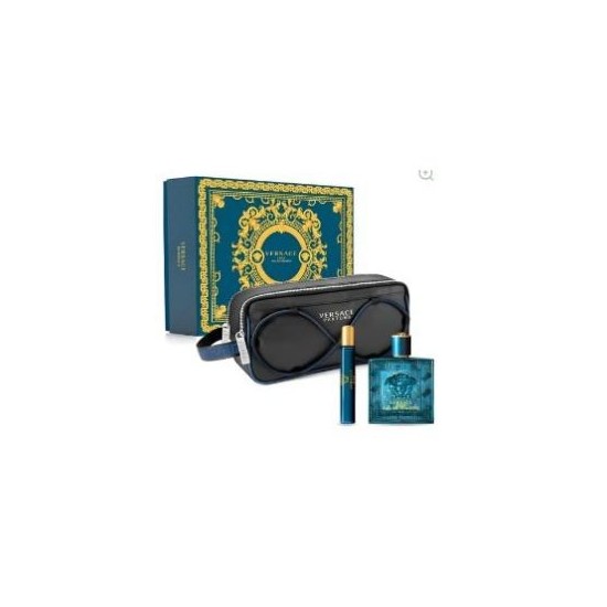 Versace Eros Men 3.4Oz Edp + 10Ml Mini + Bag