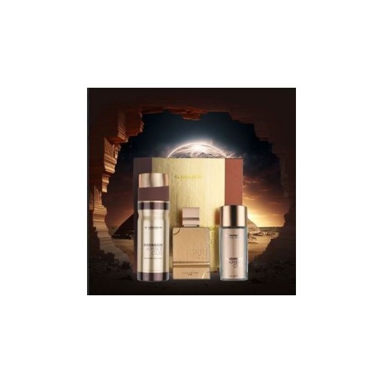 Amber Oud Gold 2.5Oz Edp + 1.0Oz Edp + 6.6Oz Lotion By Al Haramain