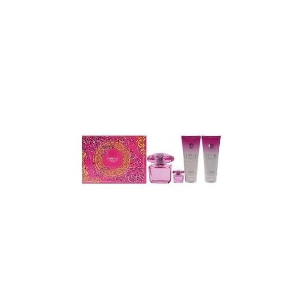 Bright Crystal Absolu Versace Set 3.0Oz Edp+Lotion+ Gel+ Bag